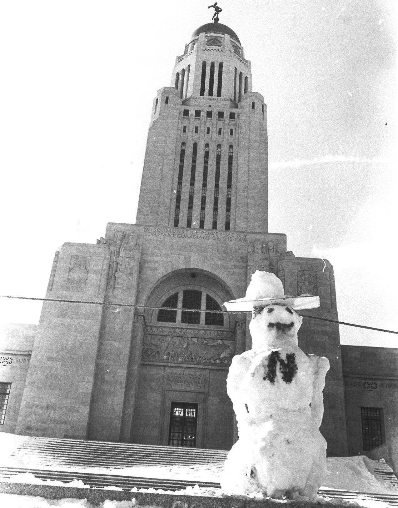 Husker snowman